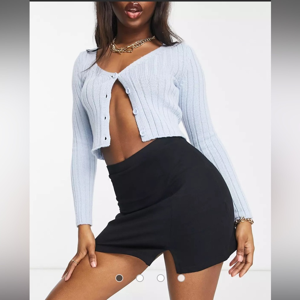 ASOS DESIGN tennis skort in black size 2